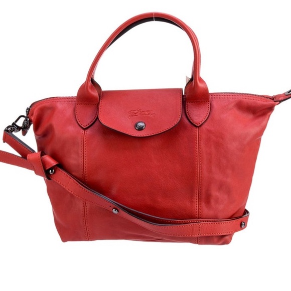 NWT Longchamp leather La Pilage crossbody tote - Picture 1 of 9